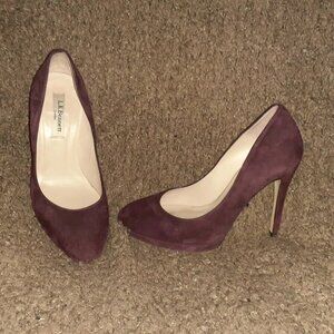 L.K. BENNETT LONDON-Sledge-Oxblood Suede Pump-ASO Kate Middleton-Sz 36-Excellent
